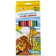 Šesťhranné ceruzkové pastelky 12 ks, rôzne farby