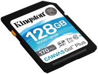 128 GB SDXC Kingston Canvas Go Plus C10 V30 170 MB/s
