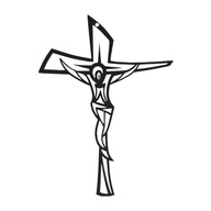 JESUS ​​​​nástenný kríž 250 závesných zbožných predmetov
