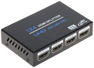 Rozbočovač HDMI-SP-1/4KF pre 4 HDMI v1.4 ABCV
