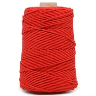 Macrame bavlnená šnúrka 3mm 200m červená 470 Macrame bavlnená šnúrka 3mm 200m červená 470