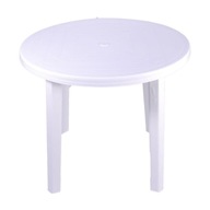 Opálový stôl priemer 90 cm biely