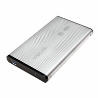 Puzdro na HDD 2,5' SATA, USB 3.0, strieborné