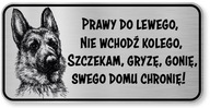 Pozor pes znak - nemecký ovčiak vtipný Pozor pes znak - nemecký ovčiak vtipný