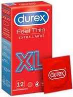 DUREX FEEL THIN XL kondómy väčšie veľkosti tenké zväčšené 12 ks