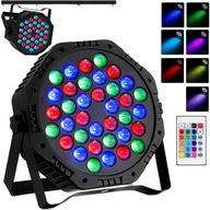 DISCO LASEROVÝ PROJEKTOR 36 LED FAREBNÝ REFLEKTOR RGB LAMPA + DIAĽKOVÉ OVLÁDANIE