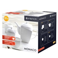 Porcelánový kávový a čajový servis MONACO AMBITION, 17 kusov, pre 6 osôb