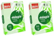 Farebný Rey Adagio kancelársky kopírovací papier A4 80g zelený 500 listov x 2 stohy Farebný Rey Adagio kancelársky kopírovací papier A4 80g zelený 500 listov x 2 stohy