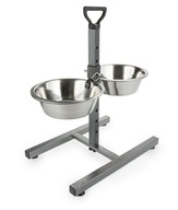 Misky pre psov na nastaviteľnom stojane (2x2,6 L) Happet Misky pre psov na nastaviteľnom stojane (2x2,6 L) Happet