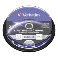 Verbatim BD-R, 25 GB, koláčový box, 43825, 4X, 10-balenie, na archiváciu dát