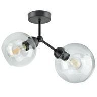 Luster Lampa Dve rôzne sklenené gule Banner Luster Lampa Dve rôzne sklenené gule Banner