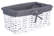 Prútený košík 30x20x15 cm - biely a šedý Prútený košík 30x20x15 cm - biely a šedý