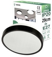 PLAFON čierne stropné svietidlo s LED 2x E27 PLAFON čierne stropné svietidlo s LED 2x E27