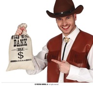 Banková lúpež s kovbojskou taškou na peniaze