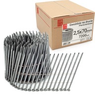 Nabíjacie klince 2,5 x 70 mm na 16 stupňovom drôte, 7200 ks. Nabíjacie klince 2,5 x 70 mm na 16 stupňovom drôte, 7200 ks.