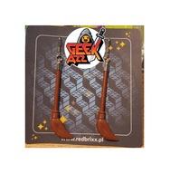 Lego BROOM náušnice z Harryho Pottera vyrobené z DIY kociek Lego BROOM náušnice z Harryho Pottera vyrobené z DIY kociek