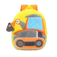 Plyšový batoh s bagrom pre predškoláka, pre chlapčeka v predškolskom veku