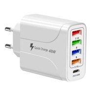 Napájanie 4x USB-C rýchla nabíjačka Napájanie 4x USB-C rýchla nabíjačka