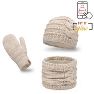 Dámska zimná súprava čiapky a šálu s fleecom