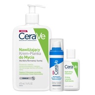 CeraVe sada séra s kyselinou hyalurónovou 30 ml, hydratačný krém-pena 473 ml