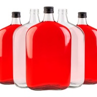 5x PLOCHÉ sklenené fľaše 1L na domáce šťavy tinktúry víno cider whisky moonshine 5x PLOCHÉ sklenené fľaše 1L na domáce šťavy tinktúry víno cider whisky moonshine