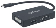 MANHATTAN 152983 USB-C - HDMI/DVI/VGA adaptér