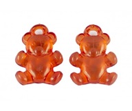 KORÁLKY MEDVEĎ PRÍVESKY akryl 21x15mm 4ks červené KORÁLKY MEDVEĎ PRÍVESKY akryl 21x15mm 4ks červené