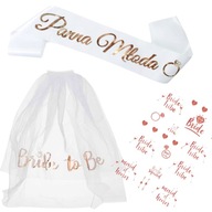 SASH SET BIELA NEVESTA ZÁLOHA NEVESTA TETOVANIE BAKALÁRSKA PÁRTY SASH SET BIELA NEVESTA ZÁLOHA NEVESTA TETOVANIE BAKALÁRSKA PÁRTY