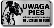 Pozor - plaketa boxera psa Pozor - plaketa boxera psa