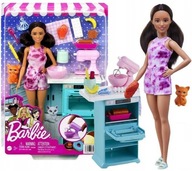 KUCHÁRKA BARBIE S BÁBIKOU MAČKA MATTEL + MAČKA HCD44