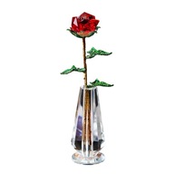 Jedinečný krištáľový ornament s figúrkami z červenej vázy