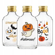 10 KS SKLENENÉ FĽAŠE HALLOWEEN POTLAČ SCARFY FUNNY 100 ml PRSNÉ ČIAPKY 10 KS SKLENENÉ FĽAŠE HALLOWEEN POTLAČ SCARFY FUNNY 100 ml PRSNÉ ČIAPKY