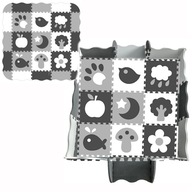 FOAM PUZZLE MAT, veľké, biele a čierne okraje FOAM PUZZLE MAT, veľké, biele a čierne okraje