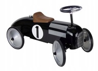 Goki Ride-On pre ročné čierne retro pretekárske auto 12m