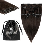 Clip In Natural Hair 30 cm 3 pásky 50 gramov #1b Tmavohnedá Clip In Natural Hair 30 cm 3 pásky 50 gramov #1b Tmavohnedá