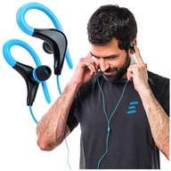 Káblové športové slúchadlá cez uši s mikrofónom a diaľkovým ovládaním