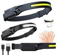 VÝKONNÁ COB LED ČELOVÁ LAMPA, USB SENZOR POHYBU VÝKONNÁ COB LED ČELOVÁ LAMPA, USB SENZOR POHYBU