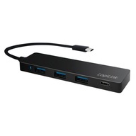 LogiLink Hub USB-C 3.1 4-port ultra tenký, čierny