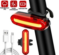 USB-nabíjaná zadná BICYKLE LAMPA, 120lm, silná zadná USB-nabíjaná zadná BICYKLE LAMPA, 120lm, silná zadná