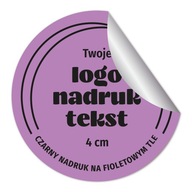 Štítky Fialové 40 mm okrúhle + Vaša tlač x 200