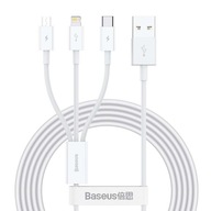 BASEUS KÁBEL 3V1 USB - MICRO BLESK TYP-C 3,5A