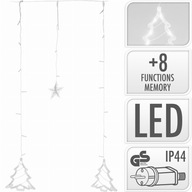 Christmas Tree Curtain Stars 138 LED studených bielych lámp Christmas Tree Curtain Stars 138 LED studených bielych lámp