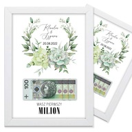 PLAGÁT + ZARÁMOVANIE VÁŠ PRVÝ MILÓN SVADOBNÝ DAR PRE mladomanželov A4 PLAGÁT + ZARÁMOVANIE VÁŠ PRVÝ MILÓN SVADOBNÝ DAR PRE mladomanželov A4