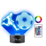 3D LED nočná lampa pre deti Futbal Futbalista Gravírovanie vášho nápisu Gravírovanie 3D LED nočná lampa pre deti Futbal Futbalista Gravírovanie vášho nápisu Gravírovanie