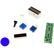 LM3914 LED svetelné pravítko, modré, DIY