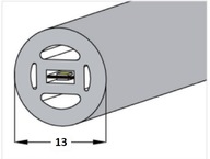 Okrúhla silikónová trubica D13 Flex LED neónová hadica silikónová 13 mm pre 5 mm LED pásik