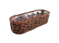 Prútený balkónový box s FÓLIOU 41x20x15 cm Prútený balkónový box s FÓLIOU 41x20x15 cm
