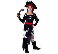 Kostým pirát s lebkou 120/130 cm Halloween