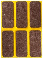 Samolepiace plstené podložky hnedé 25x60 6 ks