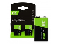 2x BATÉRIE 9V HF9 250mAh ZELENÉ ČLÁNKY BATÉRIE 2x BATÉRIE 9V HF9 250mAh ZELENÉ ČLÁNKY BATÉRIE